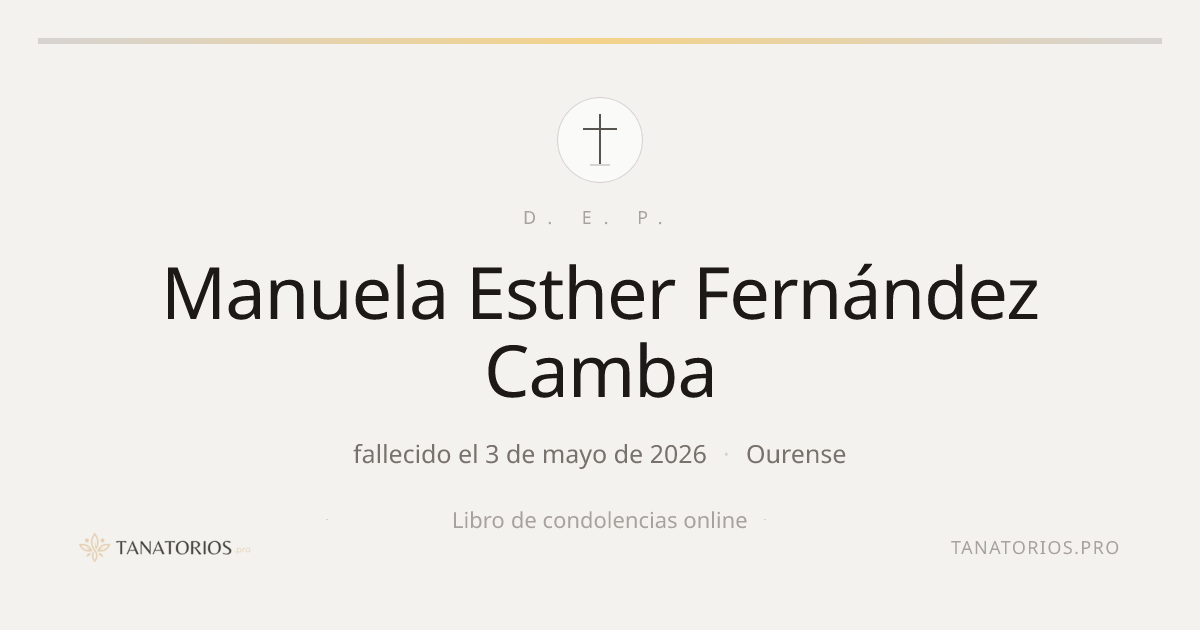 Memorial de Manuela Esther Fernández Camba