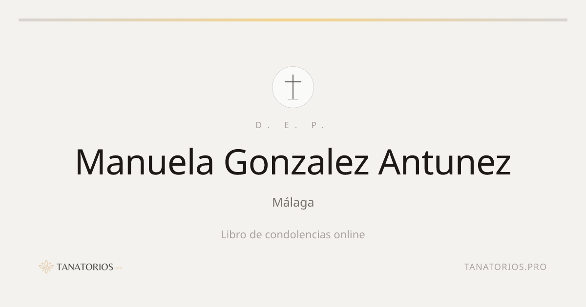 Memorial de Manuela Gonzalez Antunez