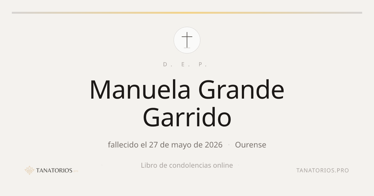 Memorial de Manuela Grande Garrido