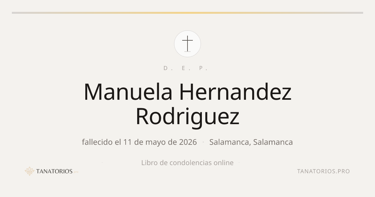 Memorial de Manuela Hernandez Rodriguez