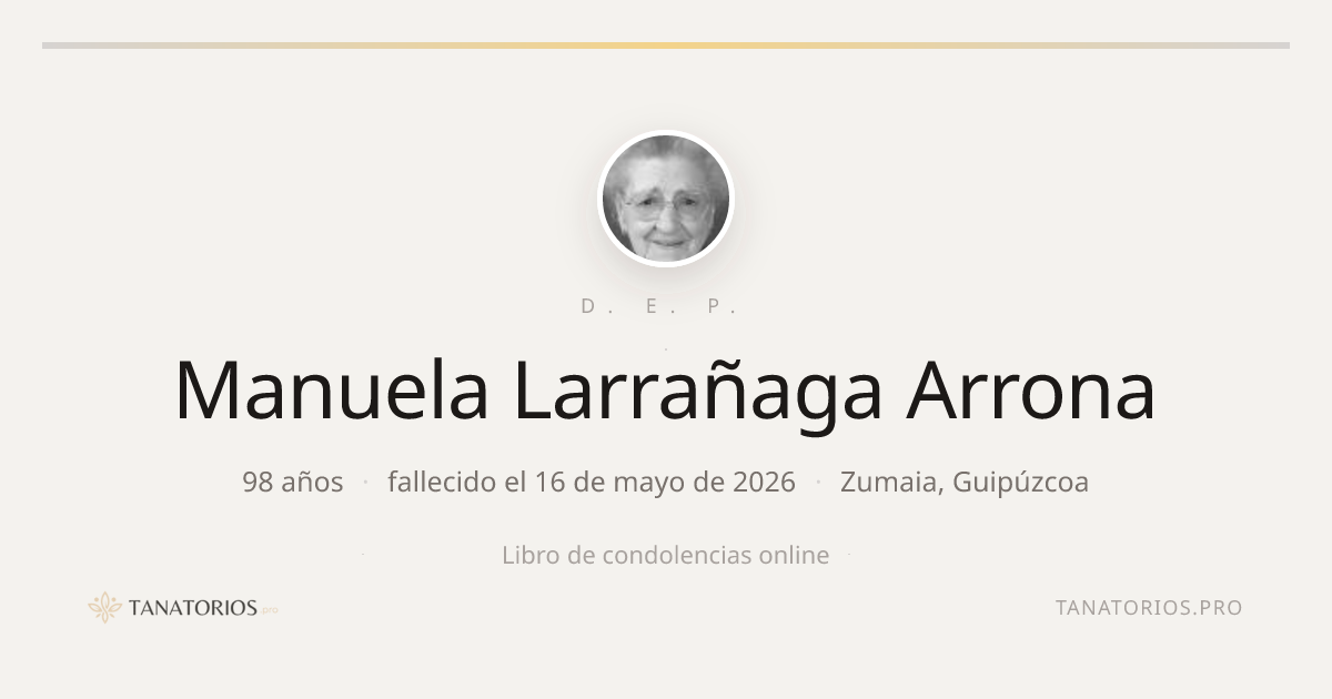 Memorial de Manuela Larrañaga Arrona