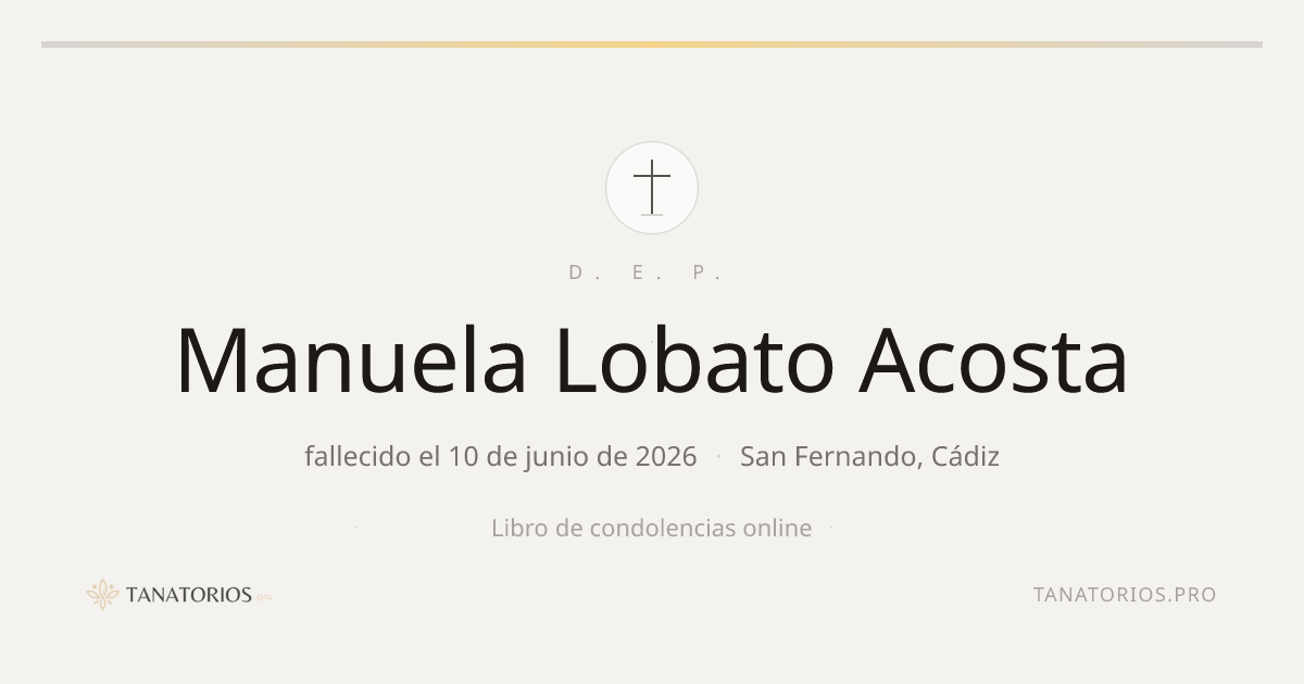 Memorial de Manuela Lobato Acosta