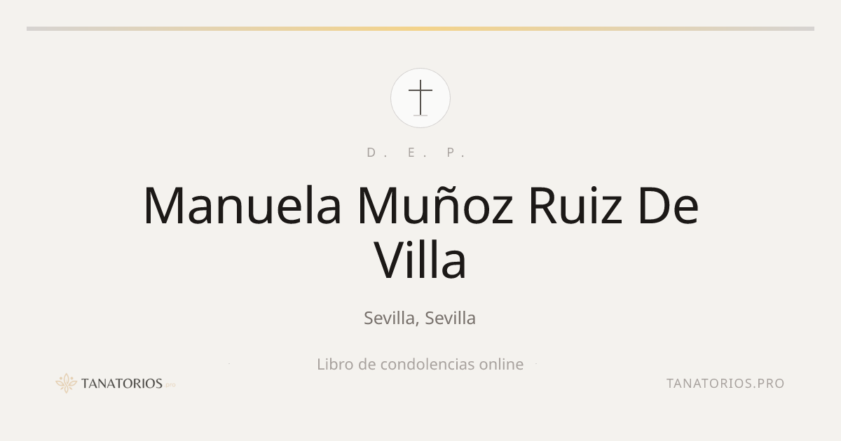 Memorial de Manuela Muñoz Ruiz De Villa