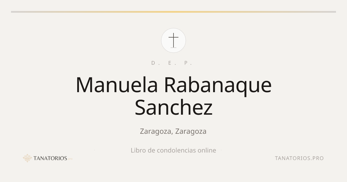 Memorial de Manuela Rabanaque Sanchez
