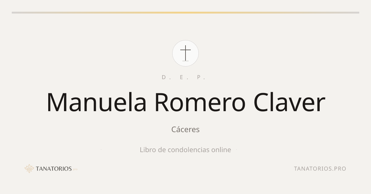 Memorial de Manuela Romero Claver