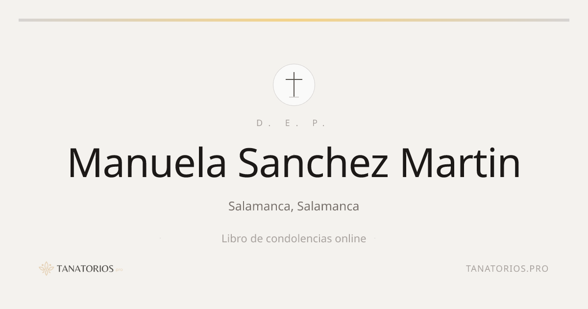 Memorial de Manuela Sanchez Martin