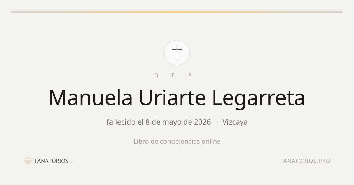 Memorial de Manuela Uriarte Legarreta