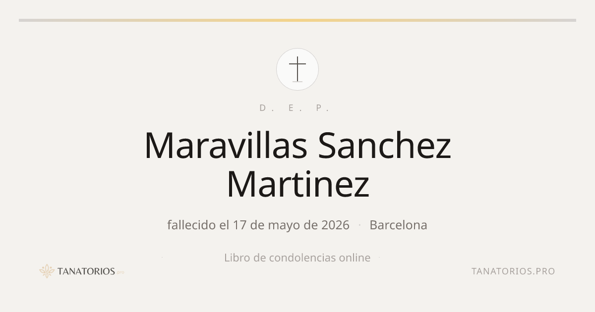 Memorial de Maravillas Sanchez Martinez
