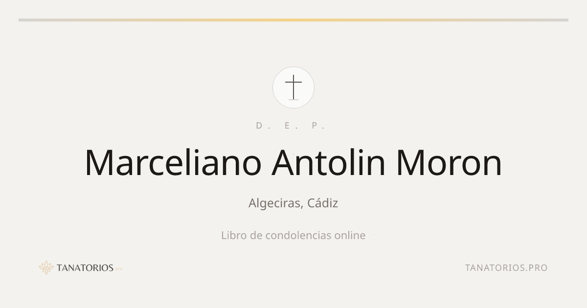 Memorial de Marceliano Antolin Moron