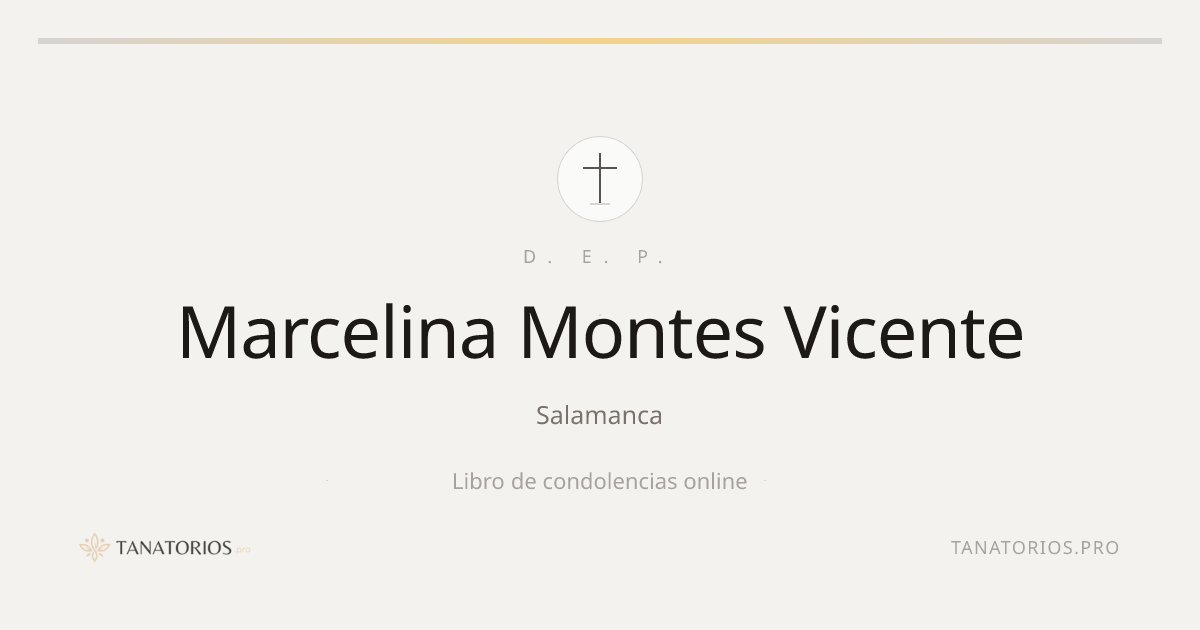 Memorial de Marcelina Montes Vicente