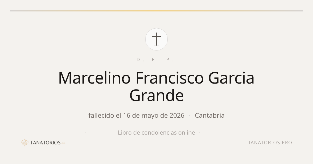 Memorial de Marcelino Francisco Garcia Grande
