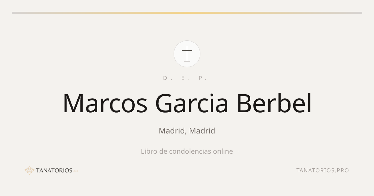 Memorial de Marcos Garcia Berbel