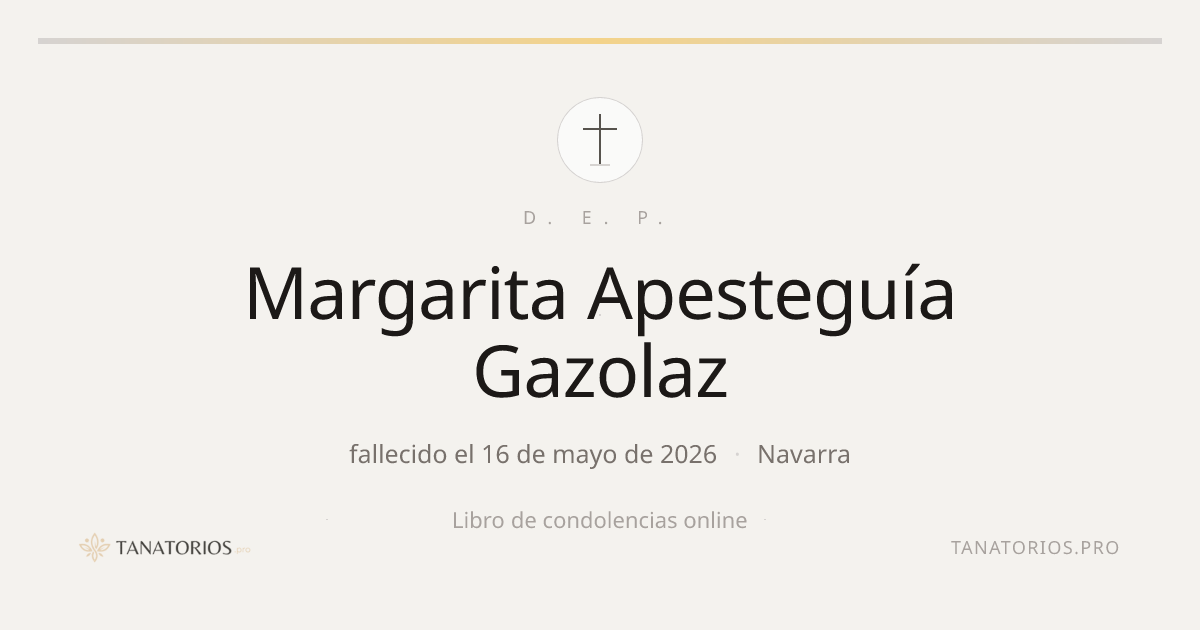 Memorial de Margarita Apesteguía Gazolaz