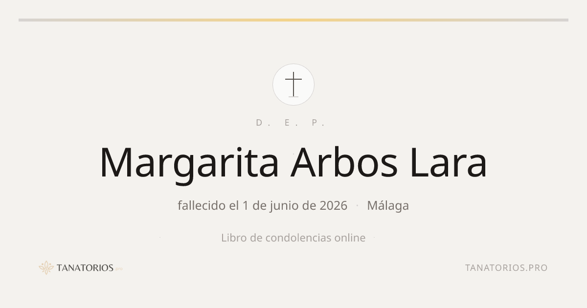 Memorial de Margarita Arbos Lara