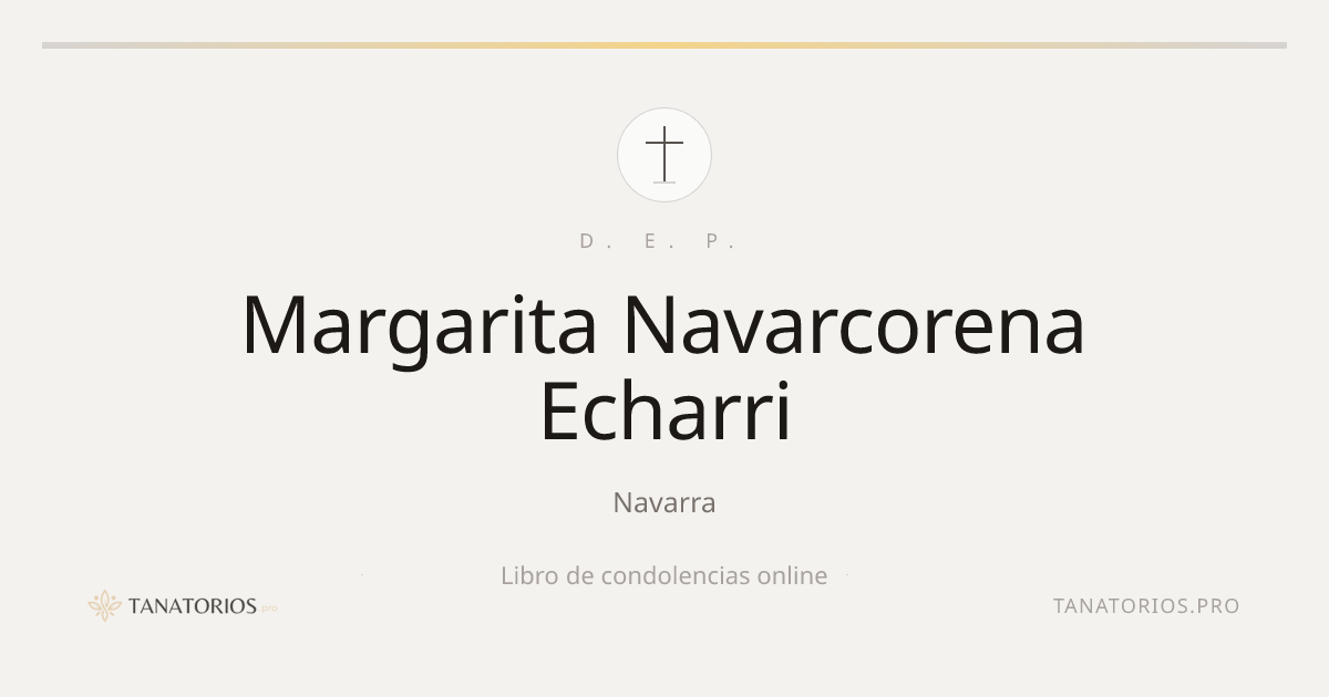 Memorial de Margarita Navarcorena Echarri