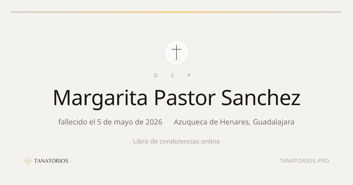 Memorial de Margarita Pastor Sanchez
