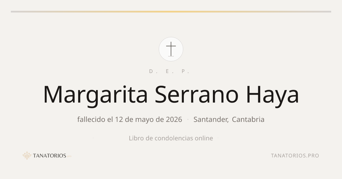 Memorial de Margarita Serrano Haya