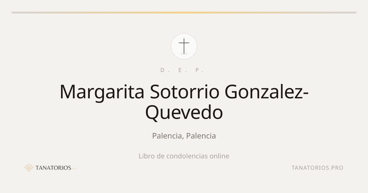 Memorial de Margarita Sotorrio Gonzalez-Quevedo