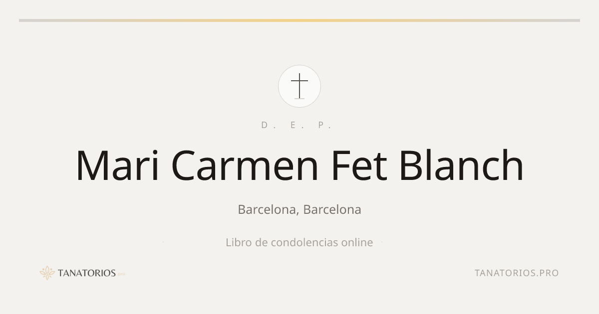 Memorial de Mari Carmen Fet Blanch