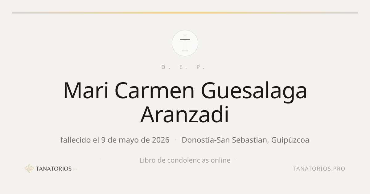 Memorial de Mari Carmen Guesalaga Aranzadi