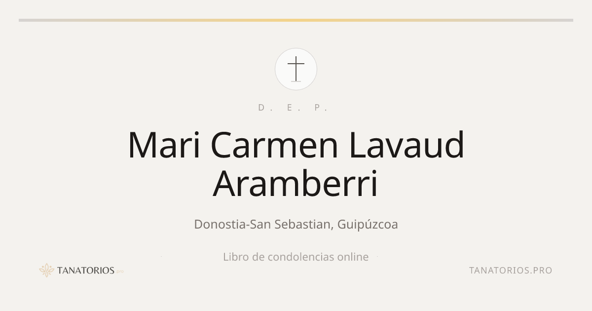 Memorial de Mari Carmen Lavaud Aramberri