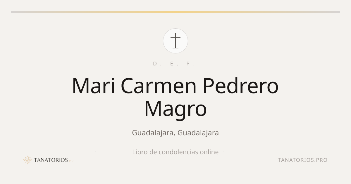 Memorial de Mari Carmen Pedrero Magro