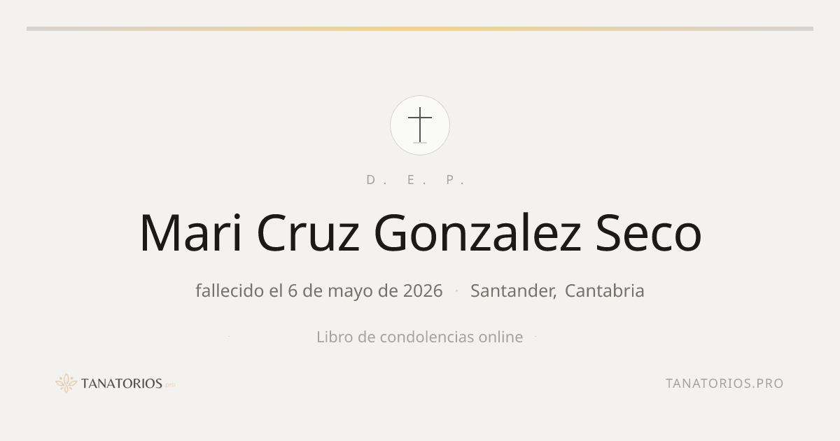 Memorial de Mari Cruz Gonzalez Seco