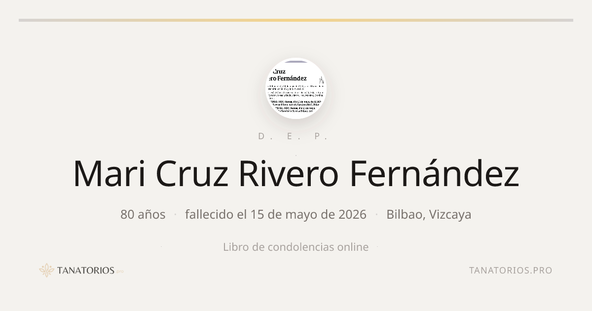 Memorial de Mari Cruz Rivero Fernández