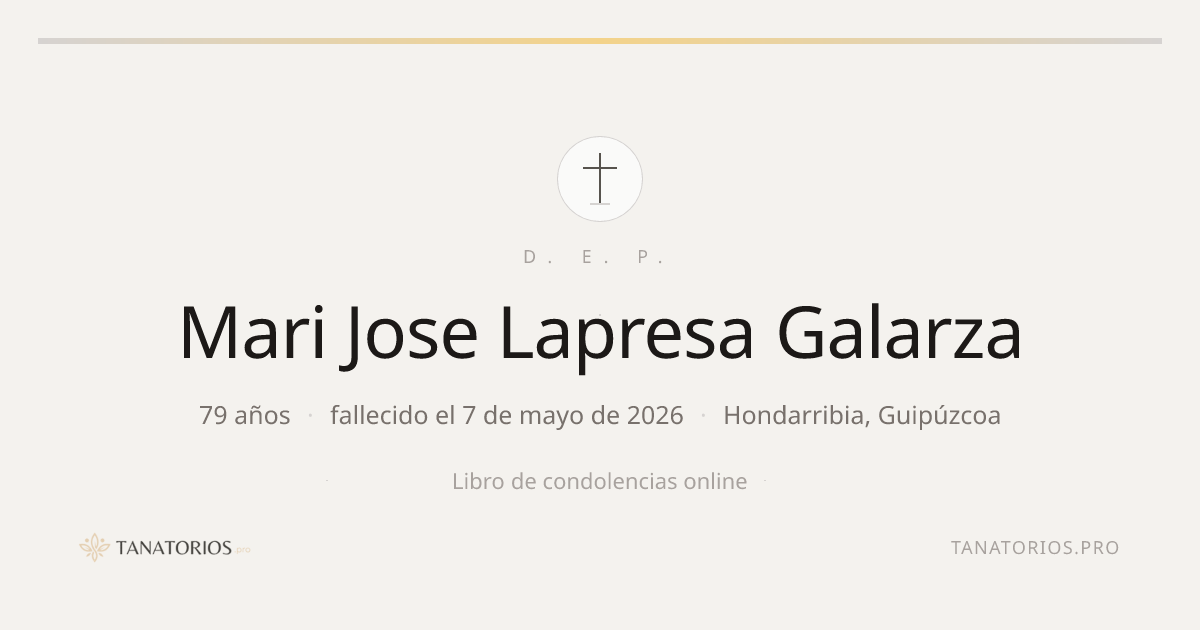 Memorial de Mari Jose Lapresa Galarza