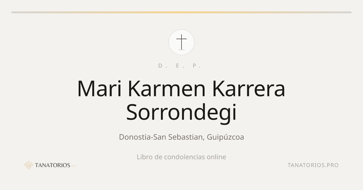 Memorial de Mari Karmen Karrera Sorrondegi