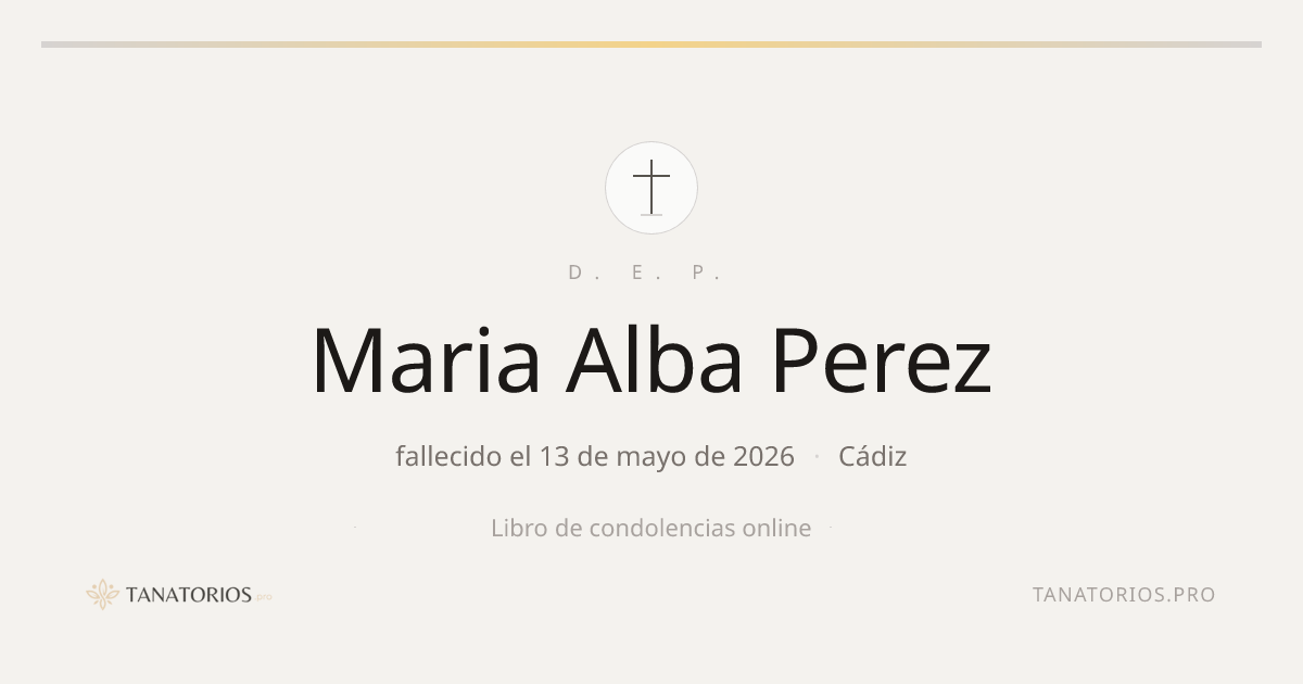 Memorial de Maria Alba Perez