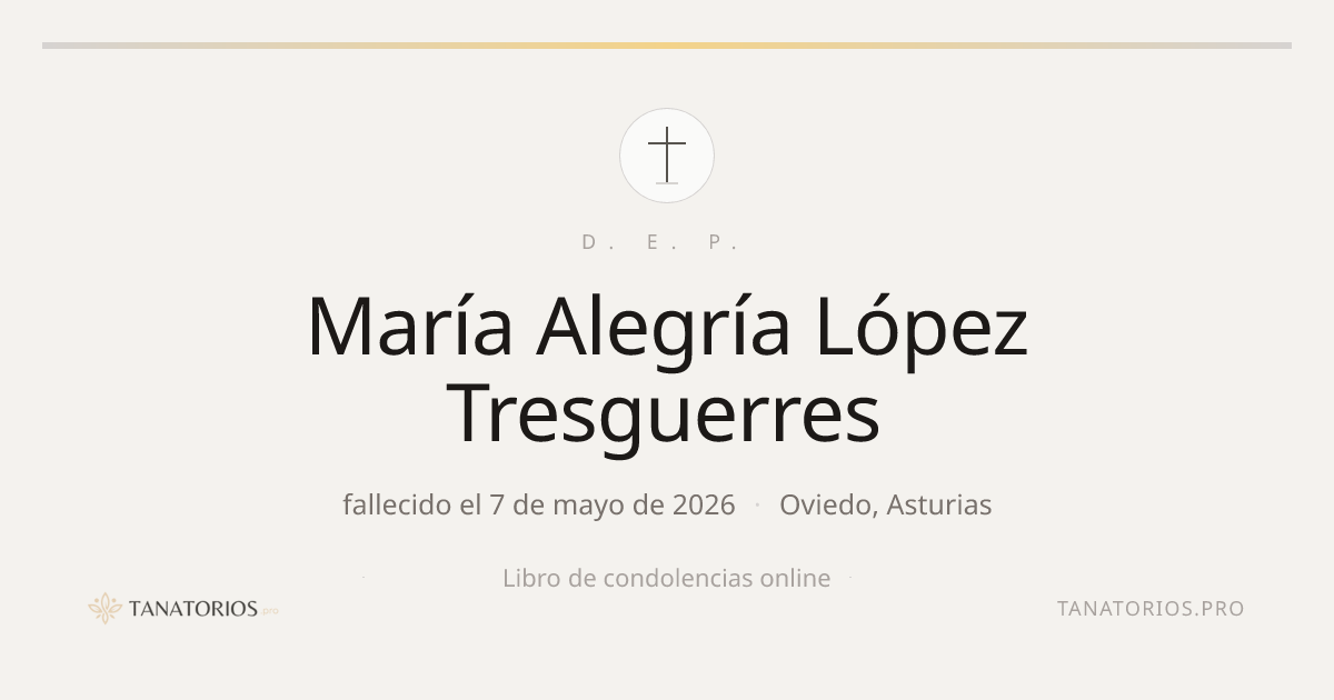 Memorial de María Alegría López Tresguerres