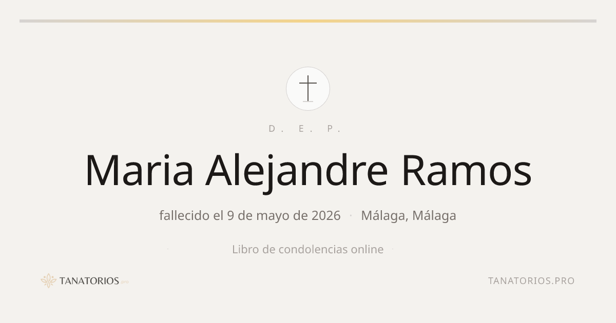 Memorial de Maria Alejandre Ramos