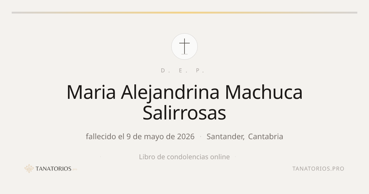 Memorial de Maria Alejandrina Machuca Salirrosas