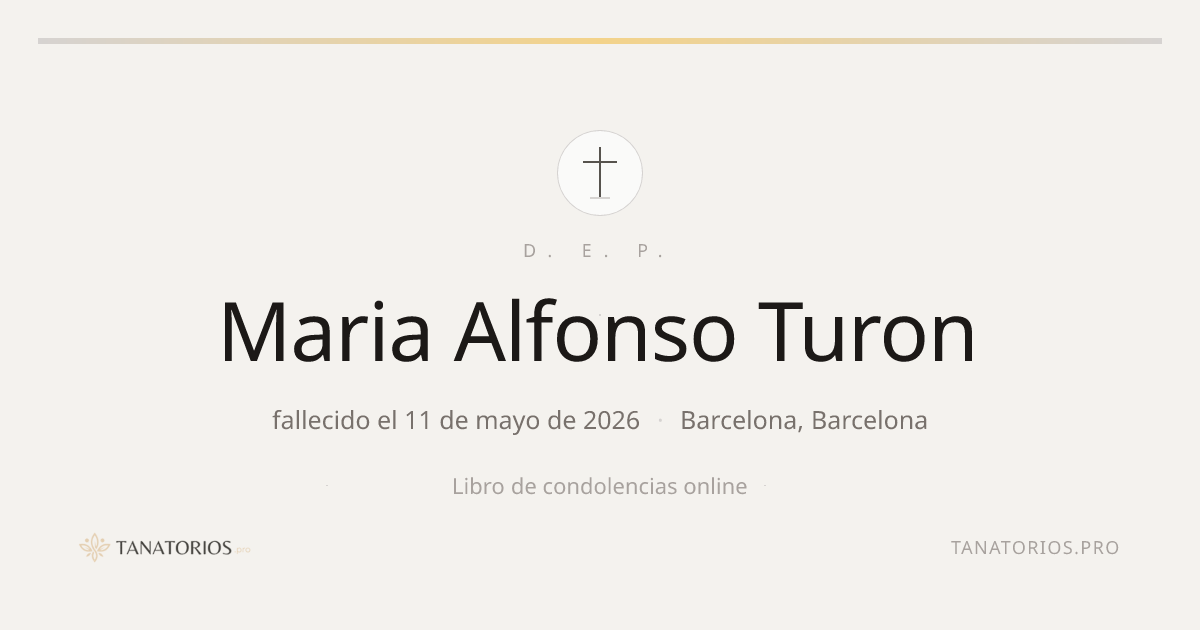 Memorial de Maria Alfonso Turon