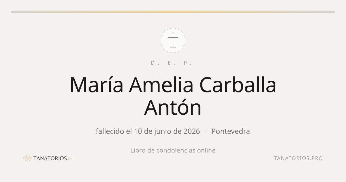 Memorial de María Amelia Carballa Antón