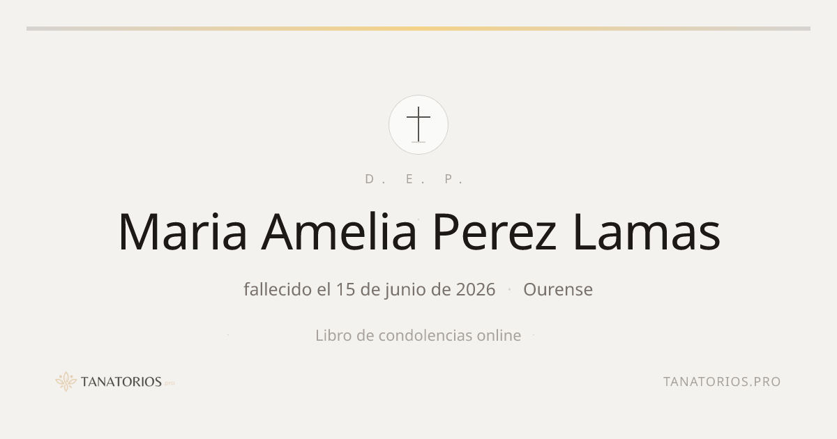 Memorial de Maria Amelia Perez Lamas