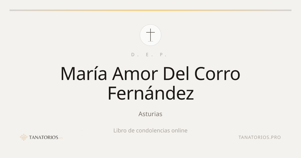 Memorial de María Amor Del Corro Fernández