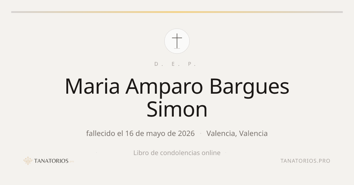 Memorial de Maria Amparo Bargues Simon