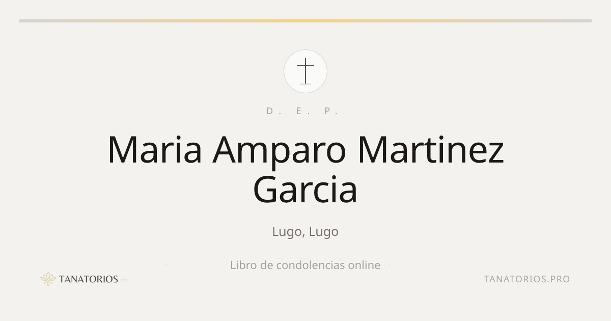 Memorial de Maria Amparo Martinez Garcia
