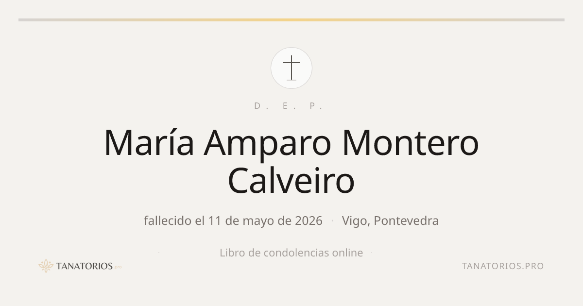 Memorial de María Amparo Montero Calveiro
