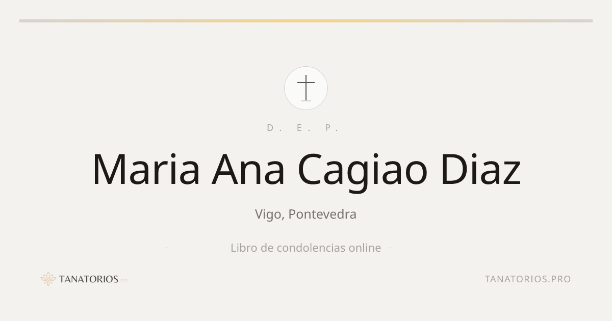 Memorial de Maria Ana Cagiao Diaz