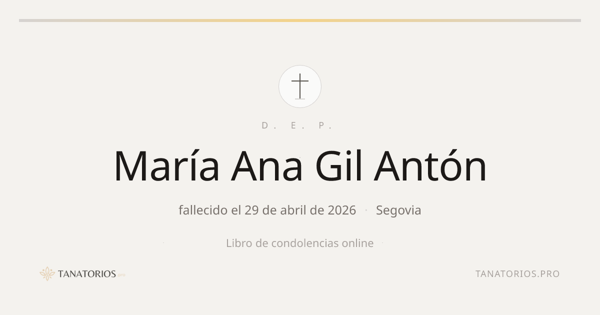 Memorial de María Ana Gil Antón