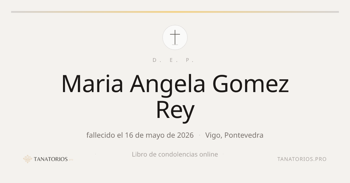 Memorial de Maria Angela Gomez Rey