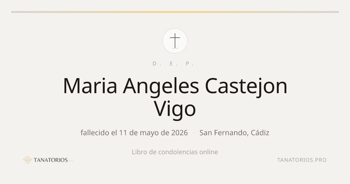 Memorial de Maria Angeles Castejon Vigo