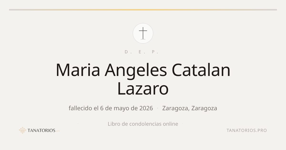 Memorial de Maria Angeles Catalan Lazaro