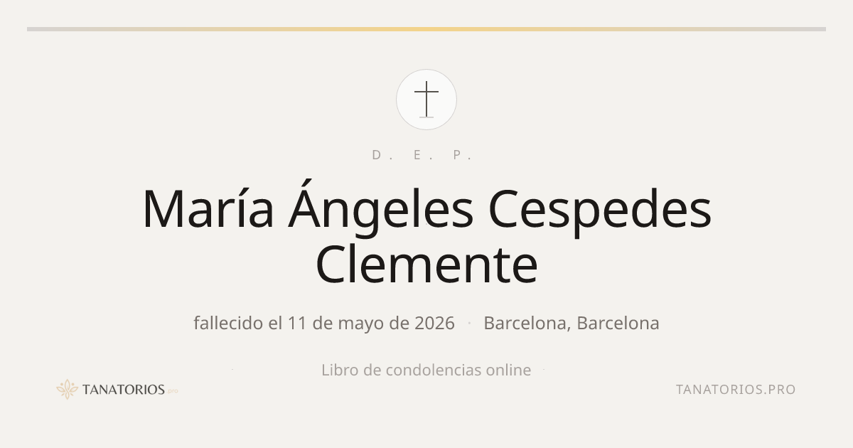 Memorial de María Ángeles Cespedes Clemente