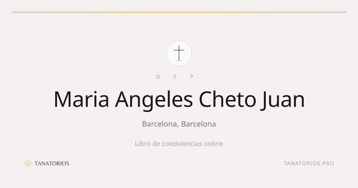 Memorial de Maria Angeles Cheto Juan