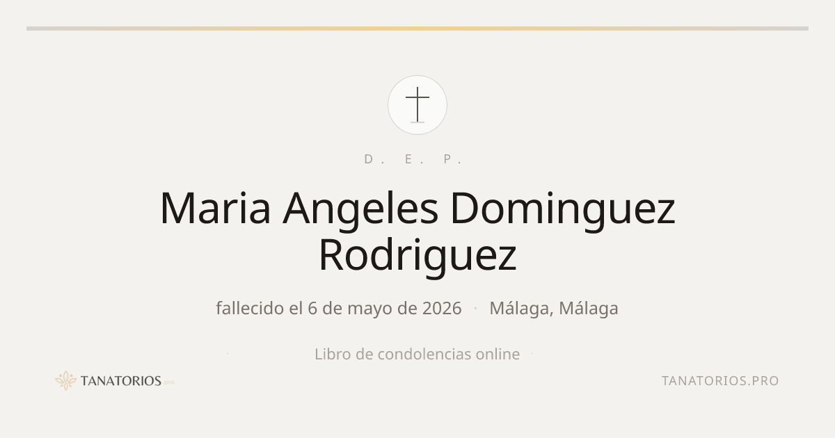 Memorial de Maria Angeles Dominguez Rodriguez