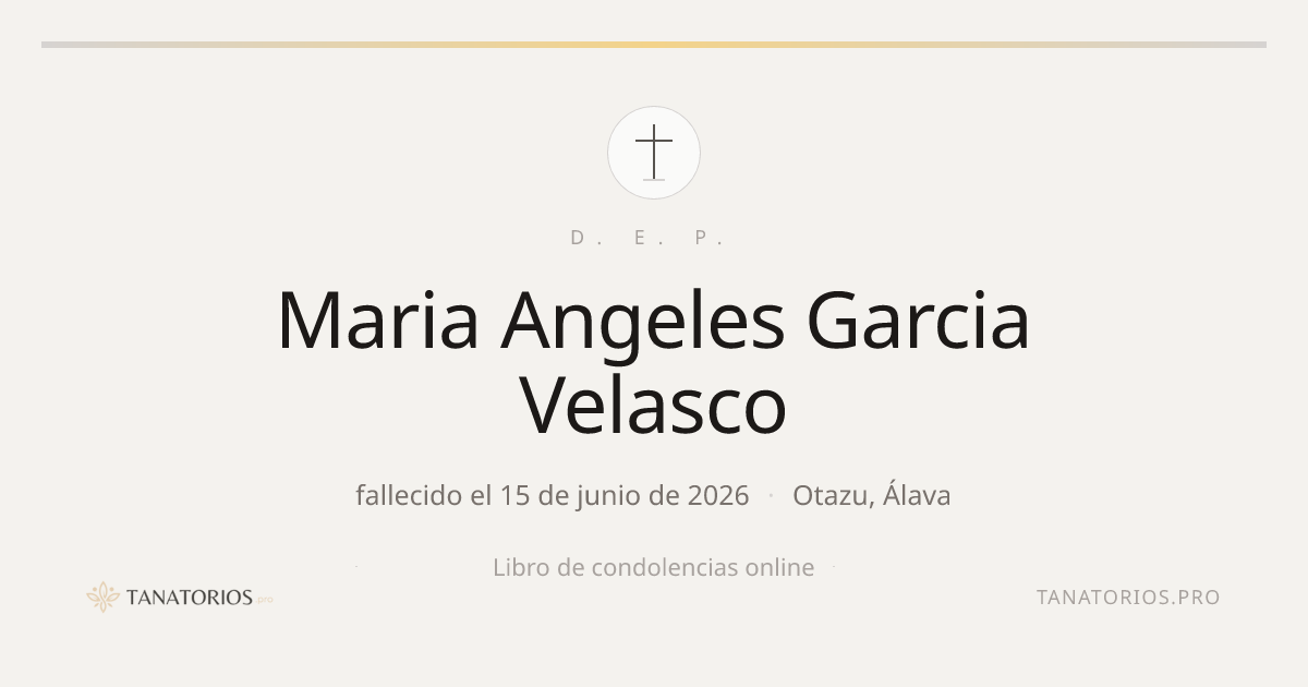 Memorial de Maria Angeles Garcia Velasco